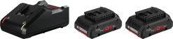 Bosch Bleu Accessoires 18 Volt 1600A01BA3 Pack 2 Batteries ProCORE 18V 4.0Ah + Chargeur GAL 18V-40
