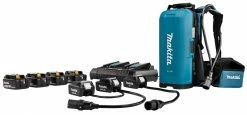 Makita Accessoires 18 Volt 191C50-5 PDC01 Station De Batterie 18 V à Montage Arrière Comprend 4 X BL1850B Et Un Chargeur Rapide Duo