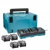 Makita Accessoires 40 Volt 191U28-6 Kit De Démarrage XGT DC40RB Dual Charger + 4 X Batterie BL4040 40V Max 4.0Ah Dans MBox