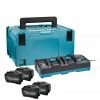 Makita Accessoires 40 Volt 191U42-2 Kit De Démarrage XGT DC40RB Dual Charger + 4 X Batterie BL4050F 40V Max 5.0Ah Dans MBox