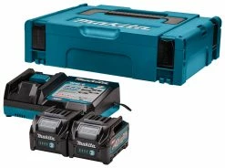 Makita Accessoires 40 Volt 191V15-1 Kit De Démarrage XGT DC40RC/2xBL4020 XGT 40V Max 2.0Ah Li-Ion + Chargeur DC40RC En MBox
