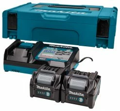 Makita Accessoires 40 Volt 191V27-4 Ensemble De Démarrage XGT DC40RC/2xBL4025 XGT 40V Max 2.5Ah Li-Ion + Chargeur DC40RC En MBox