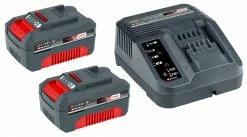 Einhell 18 Volt 4512098 Kit De Démarrage 18V 2x 3,0 Ah + Chargeur De Batterie