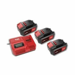 Flex-tools Accessoires 18 Volt 491349 P-Set 55 R Accu Set 18V 5.0Ah - 2 X AP18.0/5.0 Batteries + Chargeur Rapide CA10.8/18.0