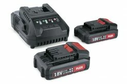 Flex-tools Accessoires 491357 P-Set 22 Q Accu Set 18V 2.5Ah - 2 X AP18.0/2.5 Batteries + Chargeur 18 Volts