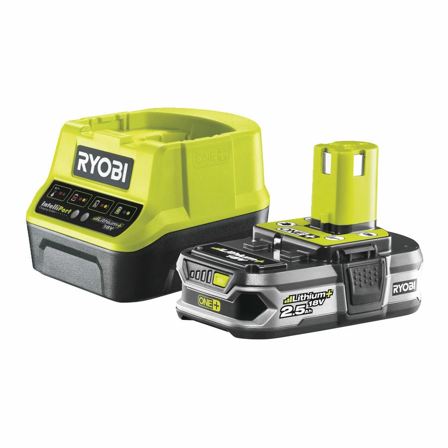 Ryobi Accessoires 5133003359 RC18120-125 Batterie One+ 18 Volt 2.5 Ah Li-ion + Chargeur 1 Ryobi Accessoires 5133003359 RC18120-125 Batterie One+ 18 Volt 2.5 Ah Li-ion + Chargeur