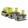 Ryobi Accessoires 5133003364 RC18120-250 2 X Batterie One+ 18 Volt 5.0 Ah Li-ion