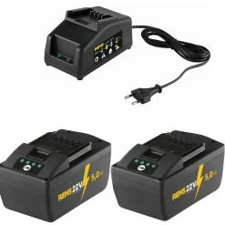 Rems 21,6 Volt 571591 Power-Pack 22V 5.0Ah Li-Ion 2 X Batterie + Chargeur