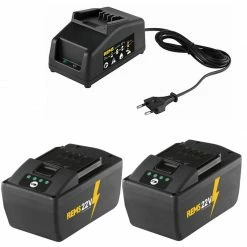 Rems 21,6 Volt 571592 Power-Pack 22V 9.0Ah Li-Ion 2 X Batterie + Chargeur