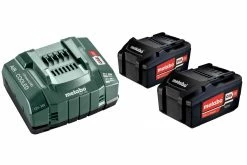 Metabo Accessoires 18 Volt 685051000 Set De Base - 2 X 18V 5.2Ah Li-Ion Batterie + Chargeur ASC145