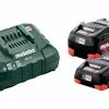 Metabo Accessoires 18 Volt 685160000 Pack Batterie 1 X 18V LiHD 4.0Ah + 1 X 18V LiHD 5.5Ah + 1 X Chargeur ASC 55