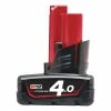 Milwaukee Accessoires 12 Volt Batterie Red Lithium 4.0 A.h M12 B4