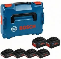 Bosch Bleu Accessoires 18 Volt Bosch Dans L-Boxx - 4 X Batterie ProCore 18V 4.0 Ah + 2 X ProCore 8.0 Ah 1600A02A2T