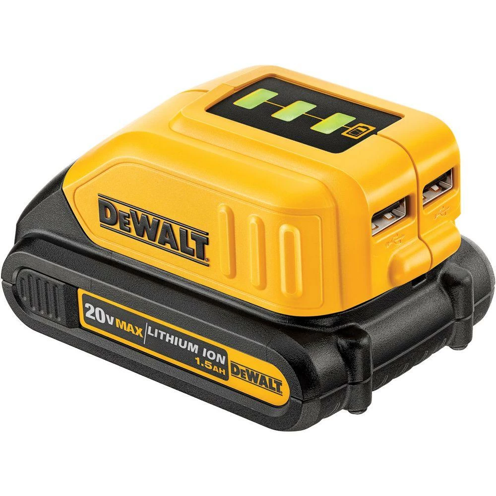 DeWalt Accessoires 18 Volt DCB090-XJ Adaptateur / Chargeur USB Compatible Avec Les Batteries XR 1 DeWalt Accessoires 18 Volt DCB090-XJ Adaptateur / Chargeur USB Compatible Avec Les Batteries XR