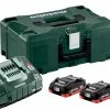 Metabo Accessoires 18 Volt Ensemble De Base 2 X LiHD 4.0 Ah + MetaLoc (685130000)
