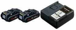 Panasonic Accessoires EYC953B (2 X Accu 3.0Ah + Lade EYC953B Ensemble Batterie/chargeur - 2 X 18 Volt 3.0 Ah Li-ion + Chargeur