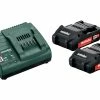 Metabo Accessoires 18 Volt Pack Batterie 2 X 18V 2.0Ah Li-Ion + 1 X Chargeur SC 30 685161000