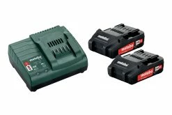 Metabo Accessoires 18 Volt Pack Batterie 2 X 18V 2.0Ah Li-Ion + 1 X Chargeur SC 30 685161000