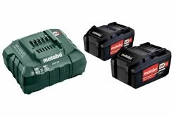 Metabo Accessoires 18 Volt Pack Batterie 2 X 18V 4.0Ah Li-Ion + 1 X Chargeur ASC 55 685050000
