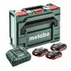 Metabo Accessoires 18 Volt Pack Batterie 3 X 18V LiHD 4.0Ah + 1 X Chargeur ASC 55 En MetaBox 145 685133000