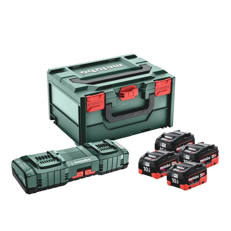 Metabo Accessoires 18 Volt Pack Batterie 4 X 18V LiHD 10.0Ah + Chargeur ASC 145 DUO Dans MetaBox 685143000 1 Metabo Accessoires 18 Volt Pack Batterie 4 X 18V LiHD 10.0Ah + Chargeur ASC 145 DUO Dans MetaBox 685143000