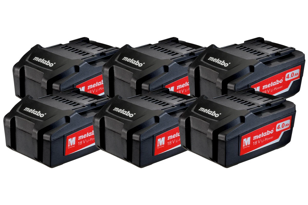Metabo Accessoires 18 Volt Pack Batterie 6 X 18V 4.0 Ah LI-Power 625151000 1 Metabo Accessoires 18 Volt Pack Batterie 6 X 18V 4.0 Ah LI-Power 625151000