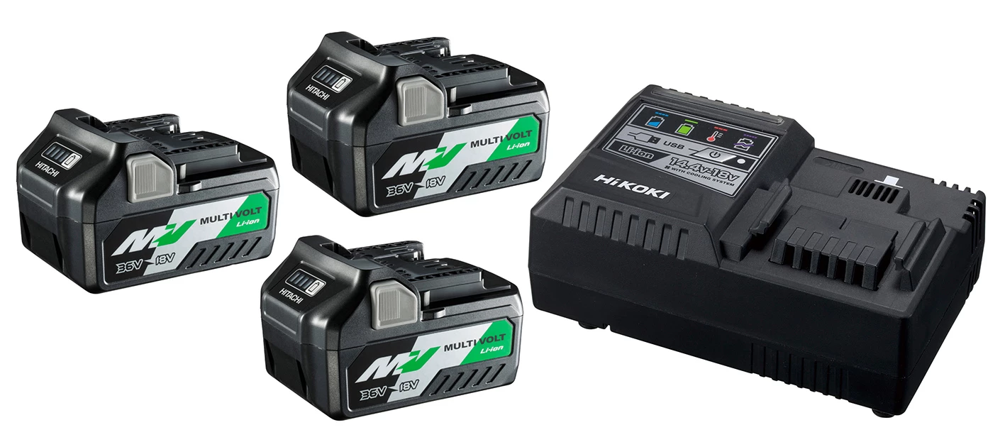 HIKOKI Accessoires 36 Volt UC18YSL3WA3 Booster Pack - 3 X BSL36A18 Batterie Multivolt 36V 2.5Ah/ 18V 5.0Ah Li-Ion + Chargeur Rapide UC18YSL 1 HIKOKI Accessoires 36 Volt UC18YSL3WA3 Booster Pack - 3 X BSL36A18 Batterie Multivolt 36V 2.5Ah/ 18V 5.0Ah Li-Ion + Chargeur Rapide UC18YSL