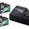 HIKOKI Accessoires 36 Volt UC18YSL3WEZ Pack 2 Batteries Multivolt + Chargeur Rapide